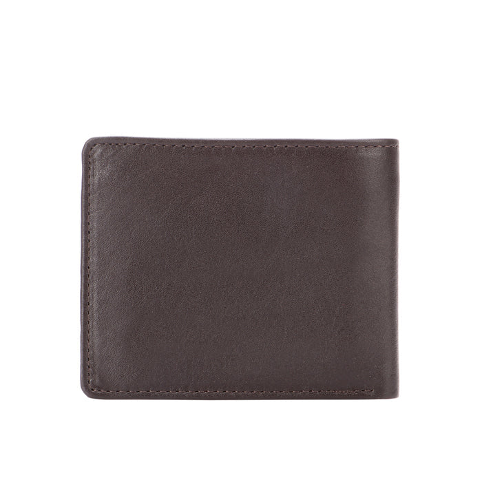 Ee 273-010  Brown Leather Bi-Fold Wallet