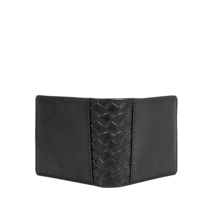 Ee 274-2021S  Black Leather Bi-Fold Wallet