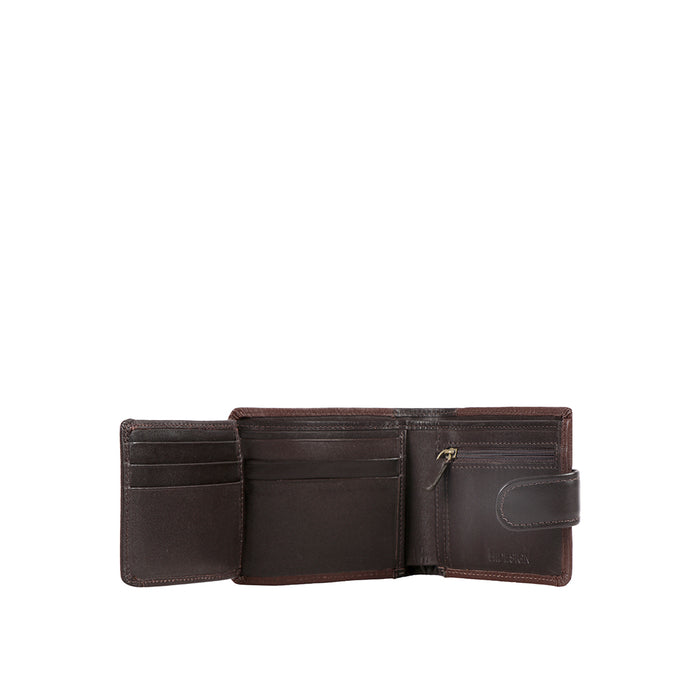Ee 276-038  Brown Leather Bi-Fold Wallet