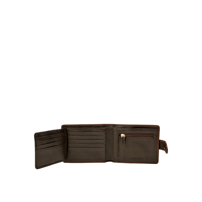 Ee 277-038  Brown Leather Bi-Fold Wallet