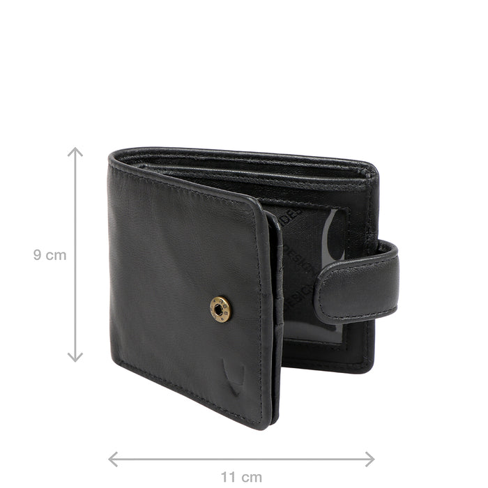 Ee 277-2020  Black Leather Bi-Fold Wallet