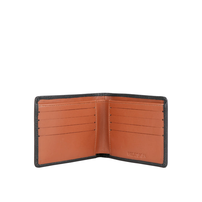 Ee 348-017 Black Leather Bi-Fold Wallet