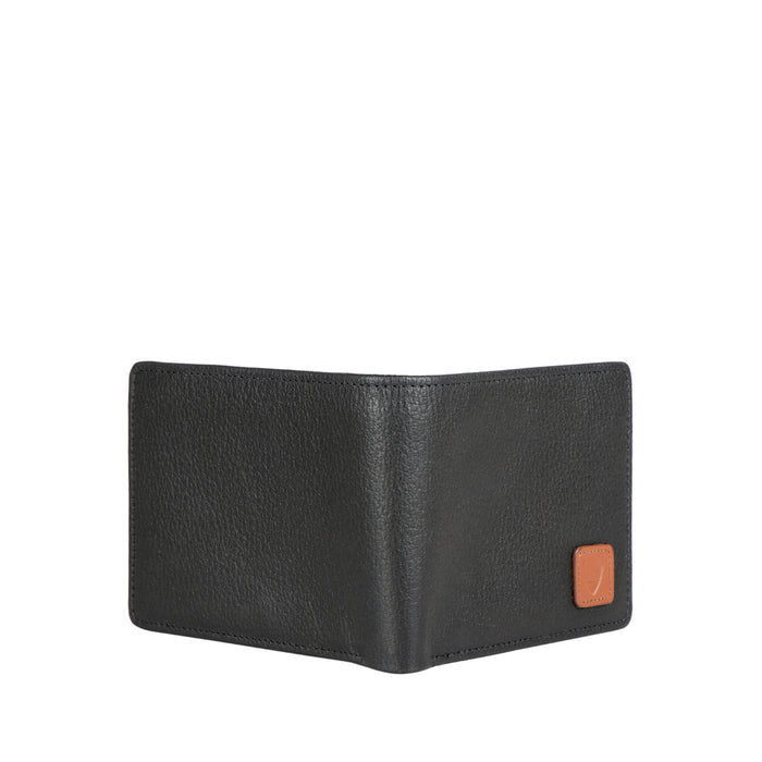 Ee 348-017 Black Leather Bi-Fold Wallet