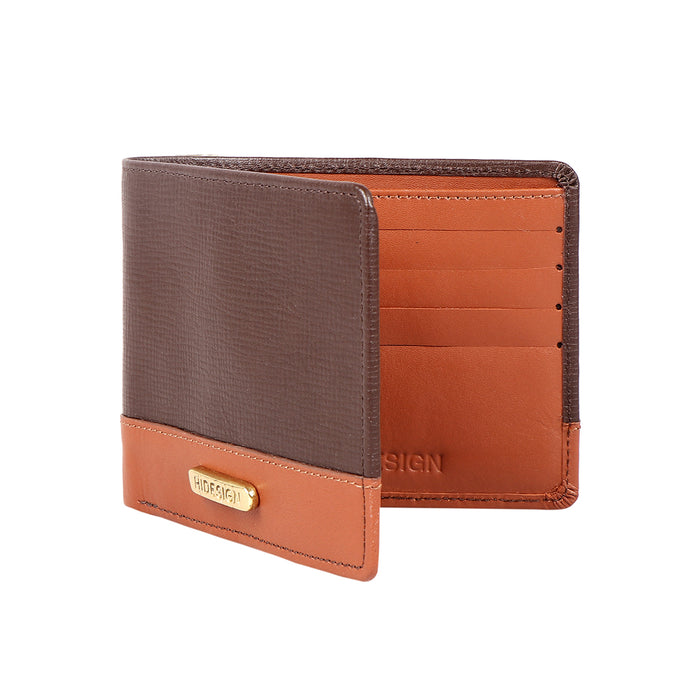 Ee 393-017  Brown Leather Bi-Fold Wallet