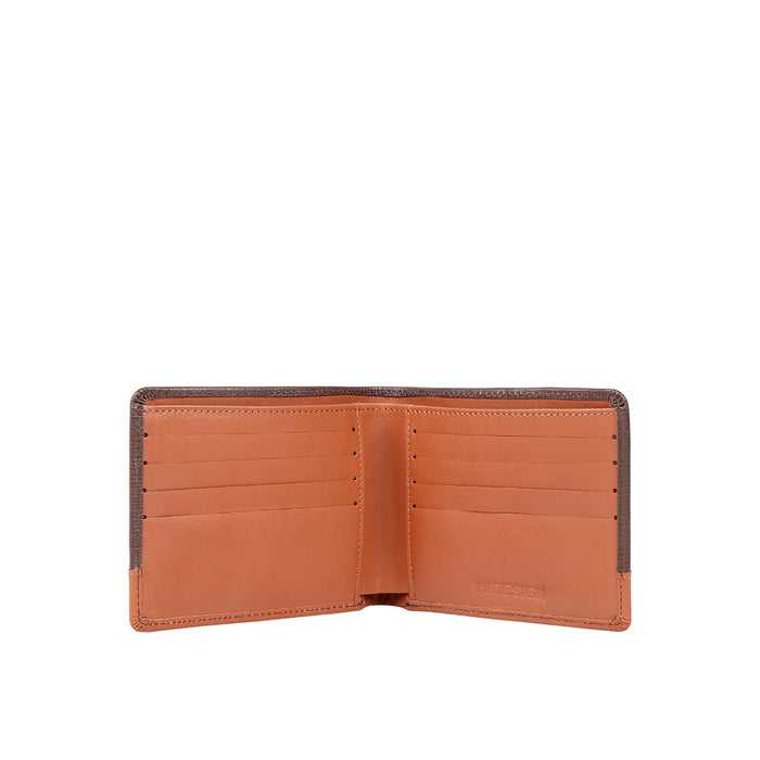 Ee 393-017  Brown Leather Bi-Fold Wallet