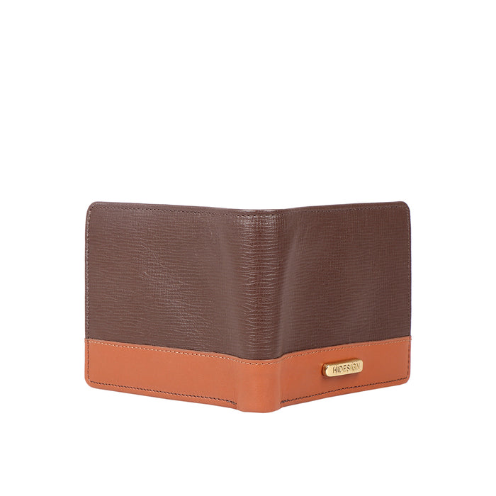 Ee 393-017  Brown Leather Bi-Fold Wallet
