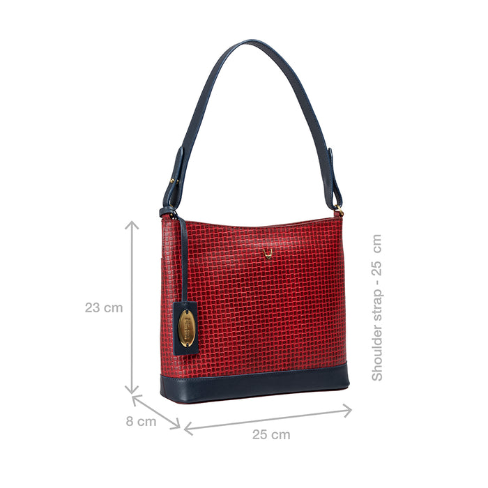 Ee Aries 01 Red Leather Shoulder Bag