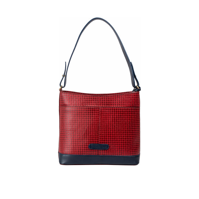 Ee Aries 01 Red Leather Shoulder Bag