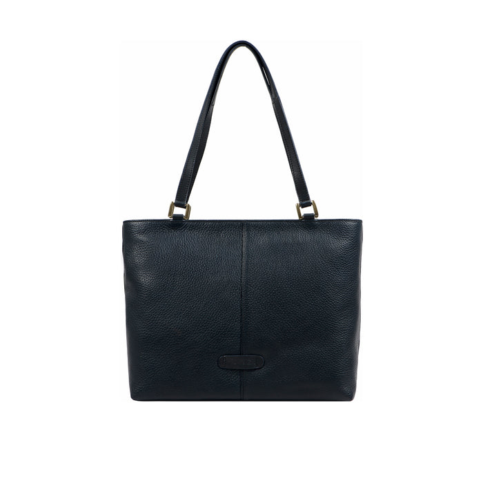 Ee Aspen 03 Blue Leather Tote Bag