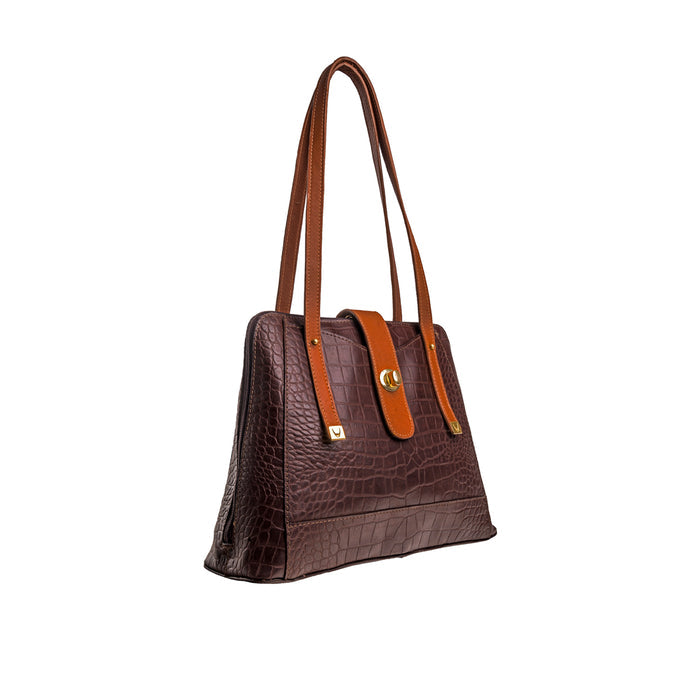 Ee Atria 03 Brown Leather Tote Bag