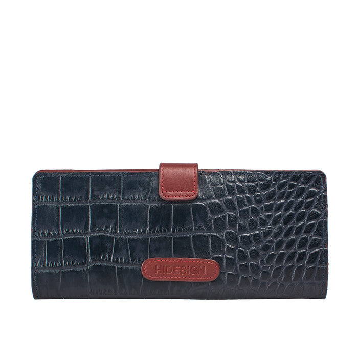 Ee Atria W1  Blue Leather Bi-Fold Wallet