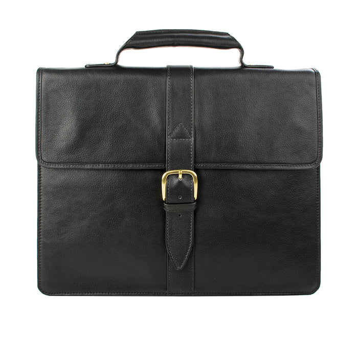 Ee Bennett 1 Black Leather  Briefcase