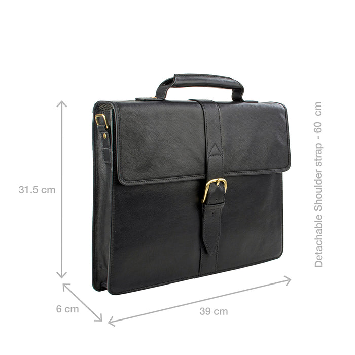 Ee Bennett 1 Black Leather  Briefcase