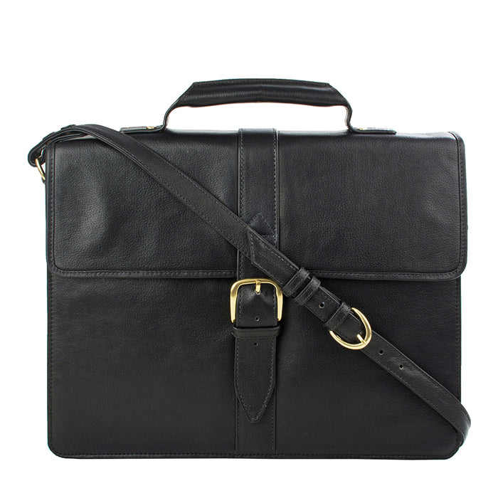 Ee Bennett 1 Black Leather  Briefcase