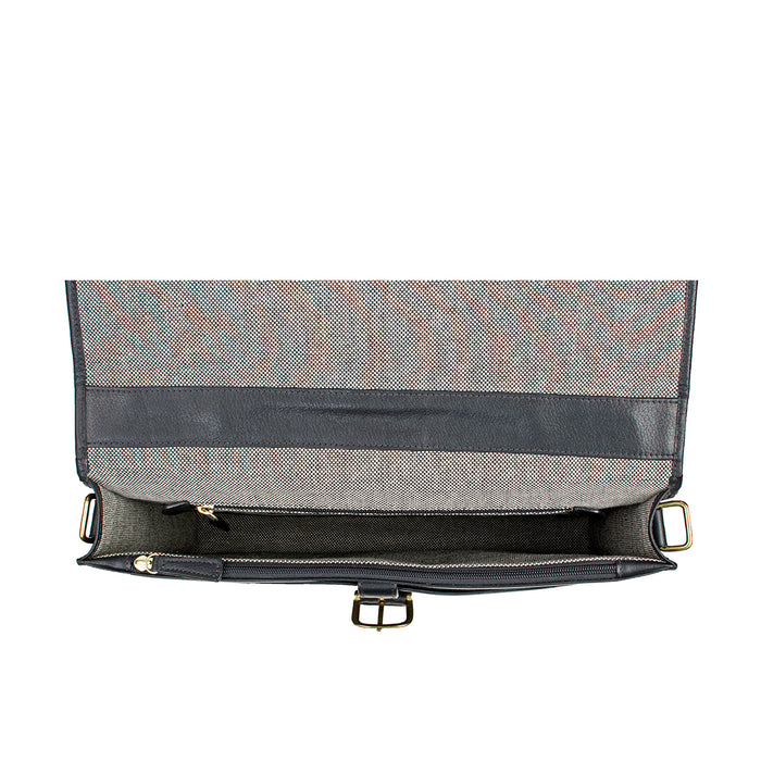 Ee Bennett 1 Black Leather  Briefcase