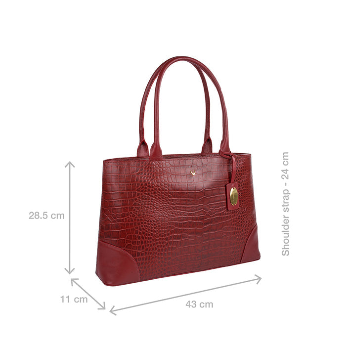Ee Berlin 01 Red Leather Tote Bag