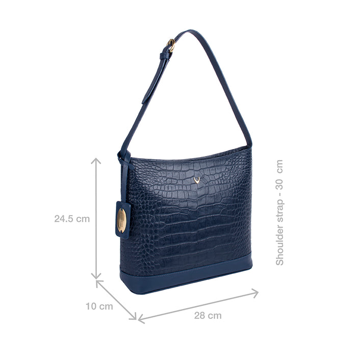 Ee Berlin 03 Blue Leather Shoulder Bag