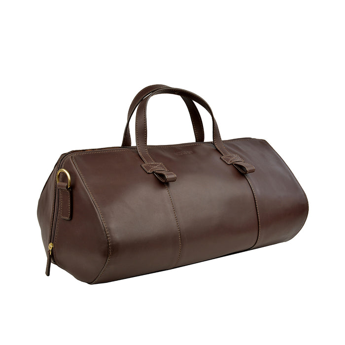 Ee Brunel 01 Brown Leather Duffle Bag