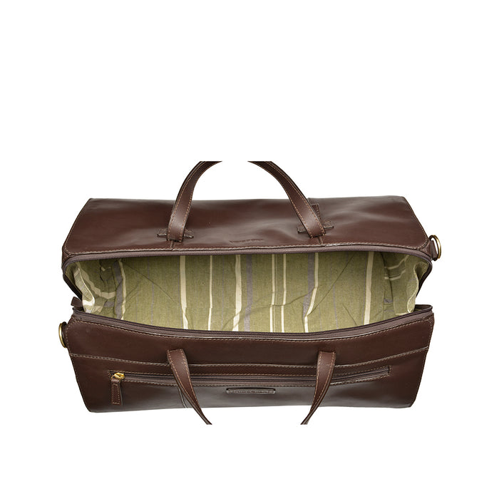 Ee Brunel 01 Brown Leather Duffle Bag