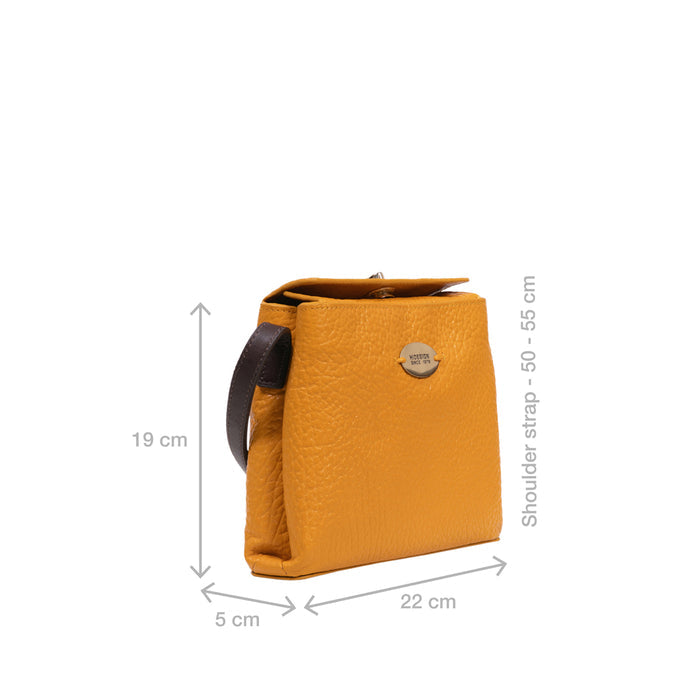 Ee Dione 01 Yellow Leather Sling Bag