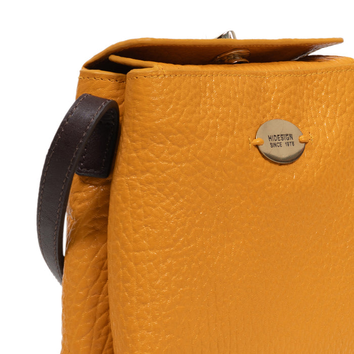 Ee Dione 01 Yellow Leather Sling Bag