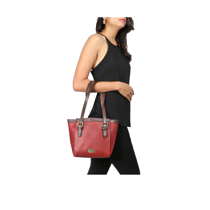 Ee Dubai 02 Red Leather Shoulder Bag