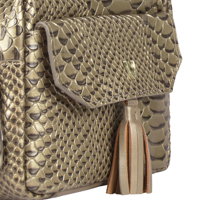 Ee Ellie Silver Leather Mini Bag