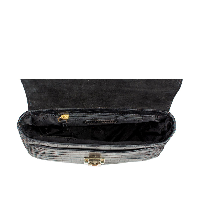 Ee Elsa Black Leather Satchel