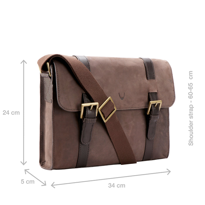 Ee Garnet 02 Brown Leather  Messenger Bag