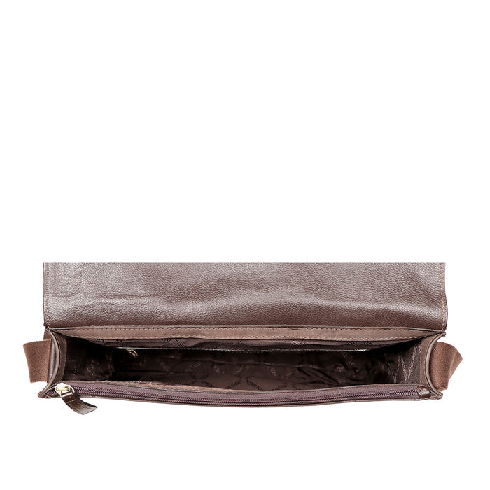 Ee Garnet 02 Brown Leather  Messenger Bag