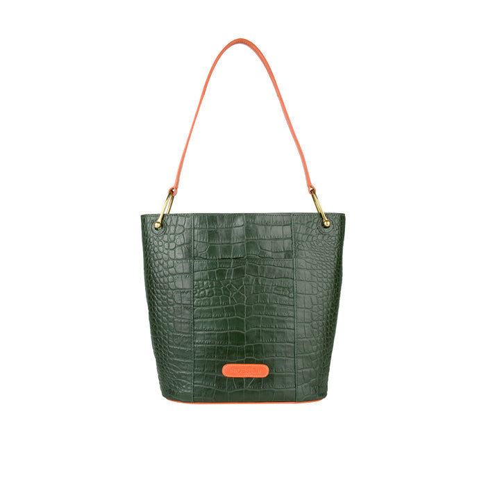 Ee Jupiter 01 Green Leather Shoulder Bag