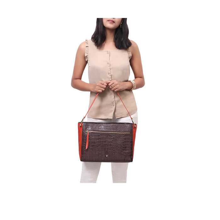 Ee Jupiter 02 Brown Leather Shoulder Bag