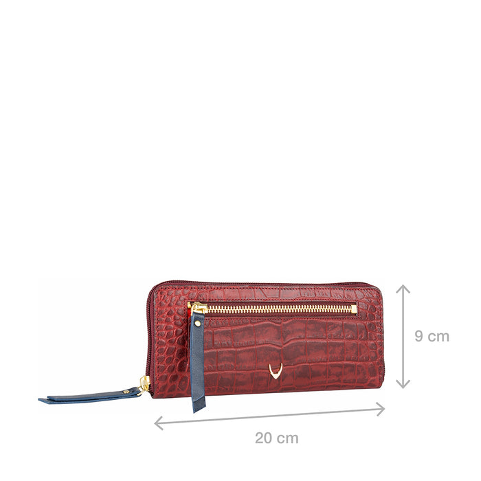 Ee Jupiter W2  Red Leather Zip Around Wallet