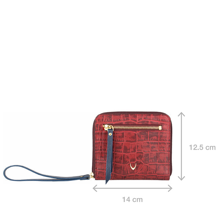 Ee Jupiter W3  Red Leather Zip Around Wallet