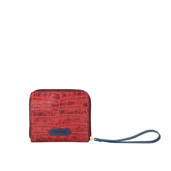Ee Jupiter W3  Red Leather Zip Around Wallet