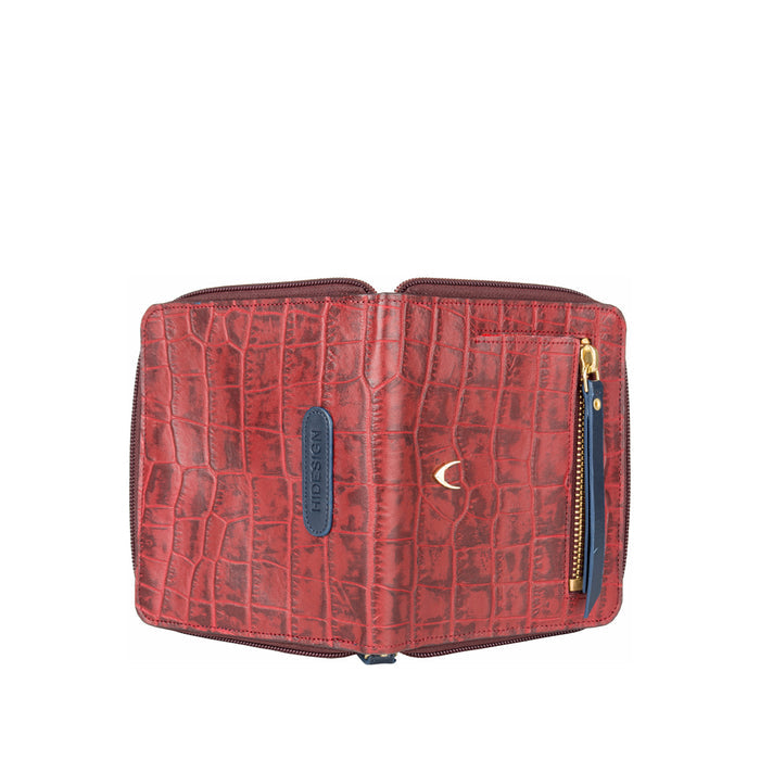 Ee Jupiter W3  Red Leather Zip Around Wallet