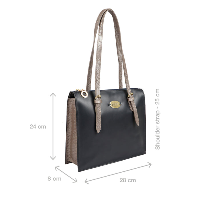 Ee Kuhulu 02 Blue Leather Shoulder Bag