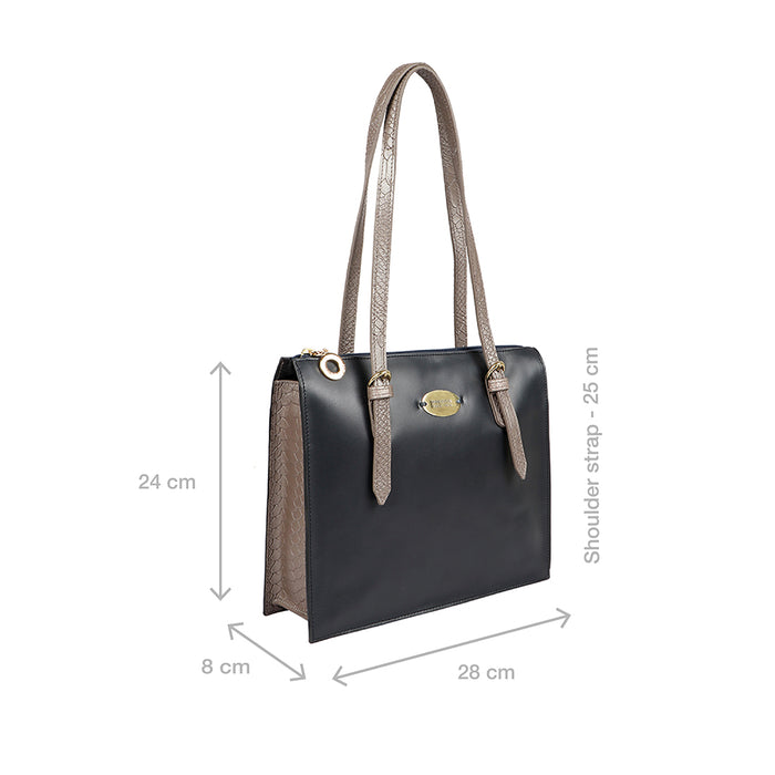 Ee Kuhulu 02 Blue Leather Shoulder Bag