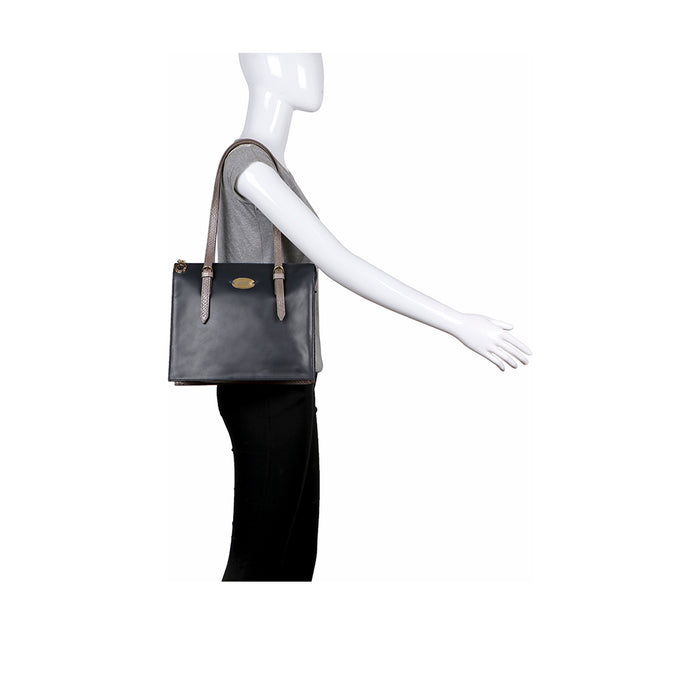 Ee Kuhulu 02 Blue Leather Shoulder Bag