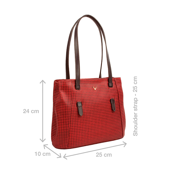 Ee Leandra 02 Red Leather Shoulder Bag