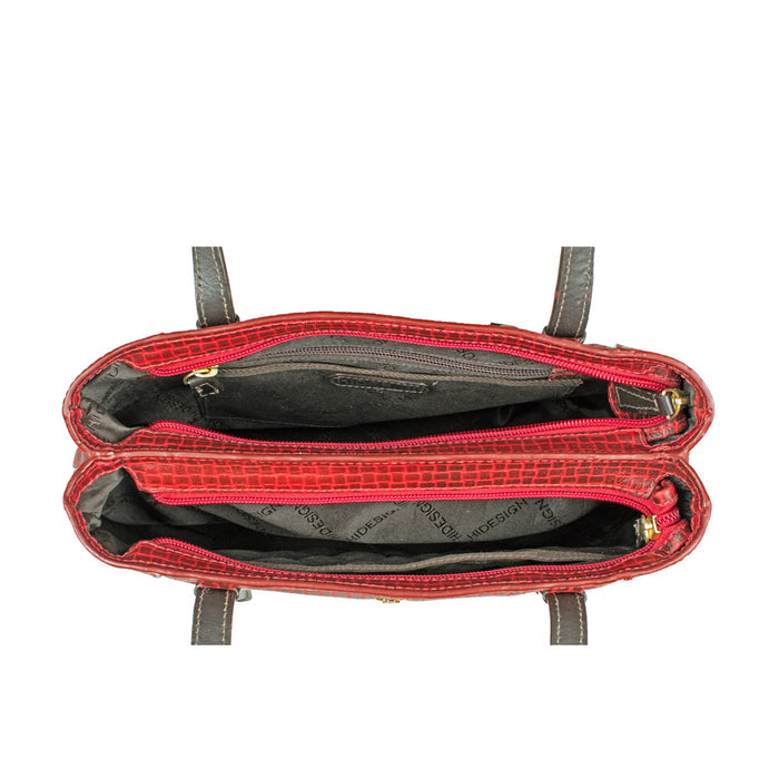 Ee Leandra 02 Red Leather Shoulder Bag