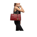 Ee Leo 01 Red Leather Tote Bag