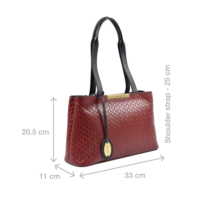 Ee Leo 01 Red Leather Tote Bag
