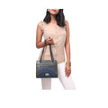 Ee Libra 01 Blue Leather Shoulder Bag