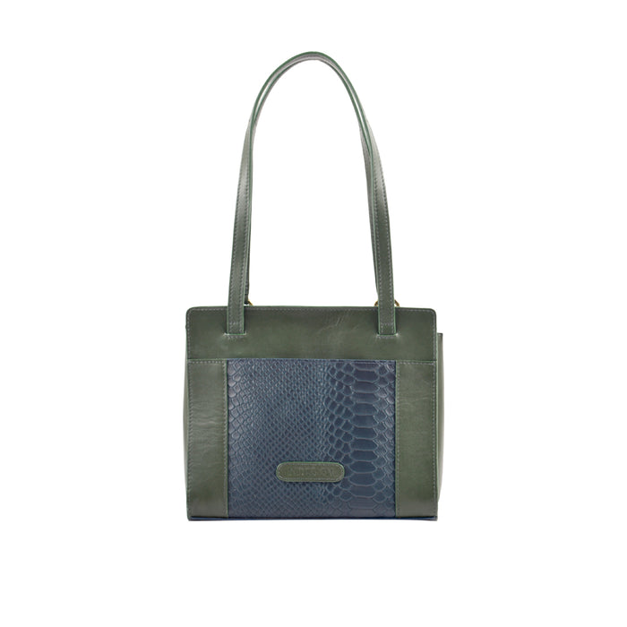 Ee Libra 01 Blue Leather Shoulder Bag
