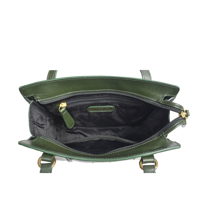 Ee Libra 01 Blue Leather Shoulder Bag