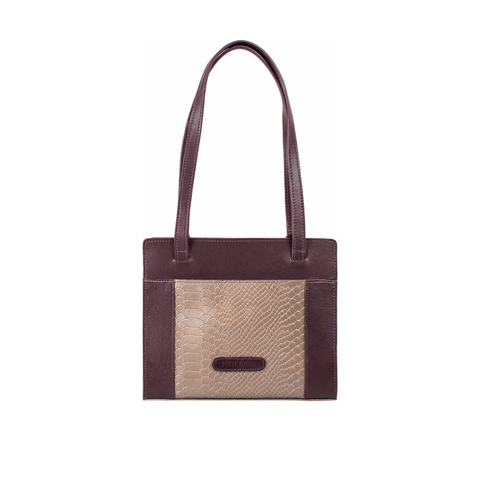 Ee Libra 01 Purple Leather Shoulder Bag