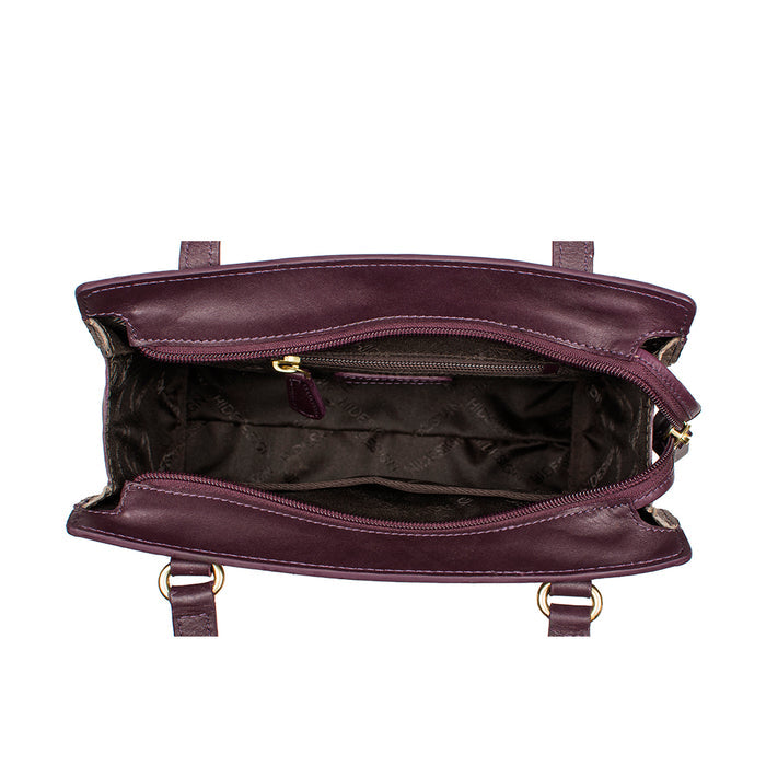 Ee Libra 01 Purple Leather Shoulder Bag