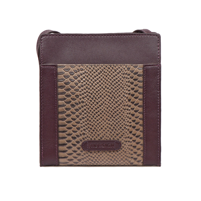 Ee Libra 03 Purple Leather Sling Bag