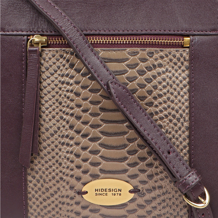 Ee Libra 03 Purple Leather Sling Bag